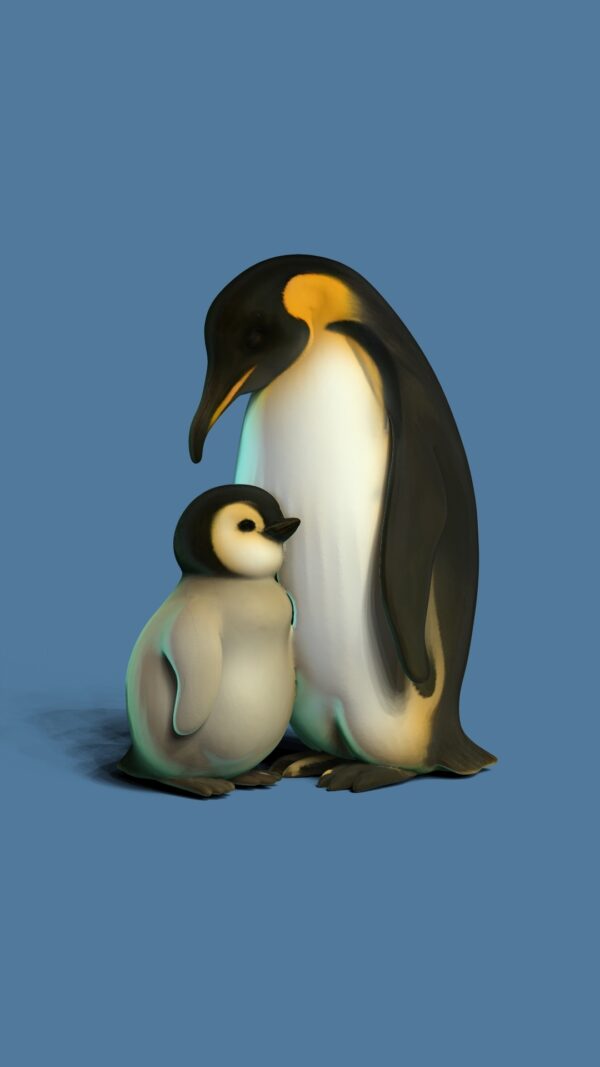 Pingüino Padre e Hijo 80 cm